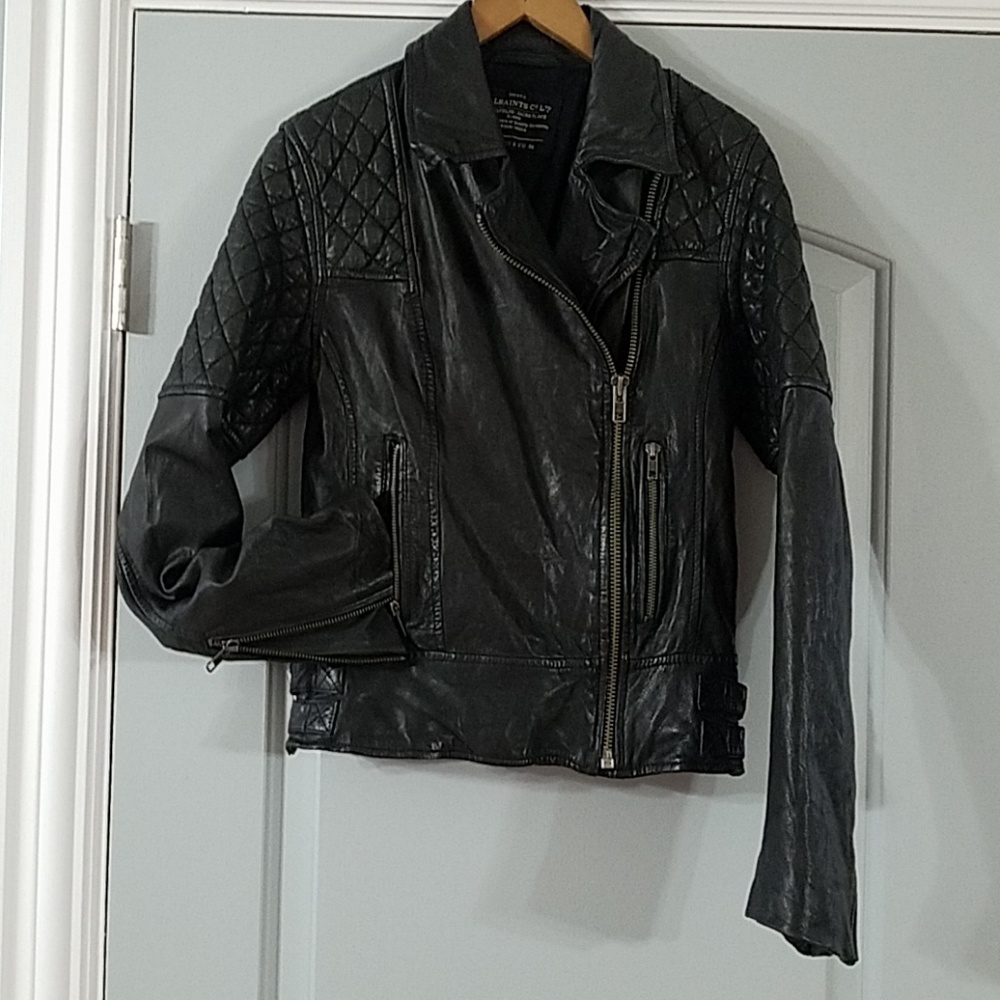All Saints Black Leather Jacket